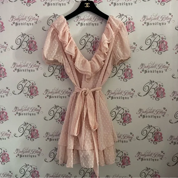 Sugar thrillz dolls kill dress regal dotted dress 3D ruffle frilly polkadot cute - Picture 8 of 12